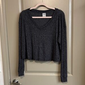 PINK Victoria's Secret Charcoal Knit Top